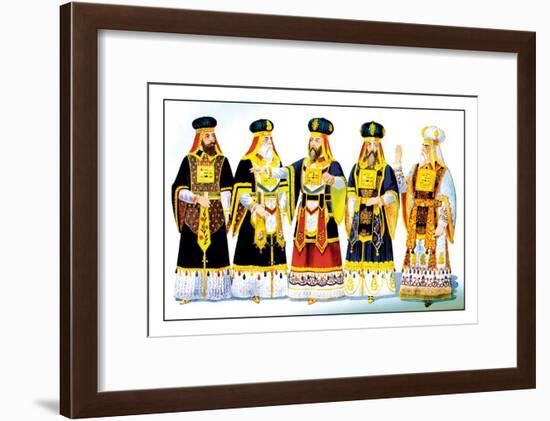 Odd Fellows: Costumes for the High Priest-null-Framed Art Print