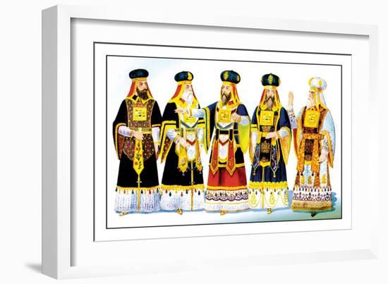 Odd Fellows: Costumes for the High Priest-null-Framed Art Print