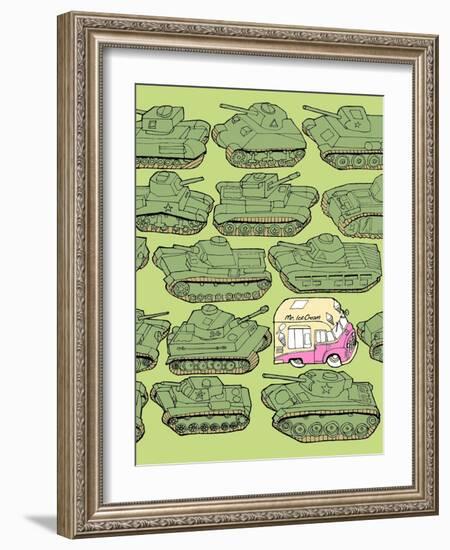 Odd Ones - Ice Cream-Duncan Wilson-Framed Art Print