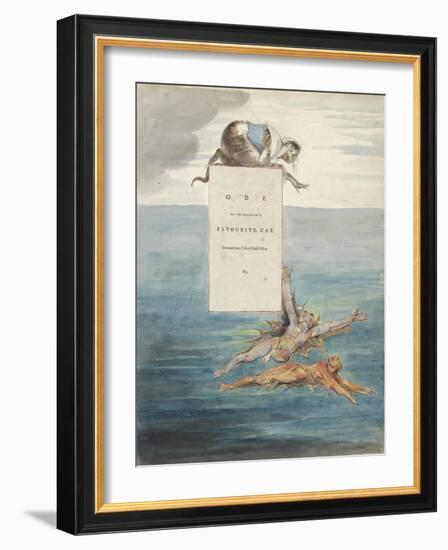 Ode on the Death of a Favourite Cat'-William Blake-Framed Giclee Print