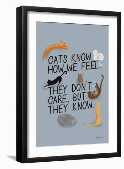 Ode to Cats Dark with Black-Becky Thorns-Framed Art Print