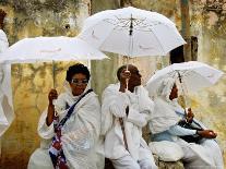 Ethiopian Orthodox Christians during the Holy Thursday Pontifical Mass, Jerusalem, Israel-Oded Balilty-Photographic Print
