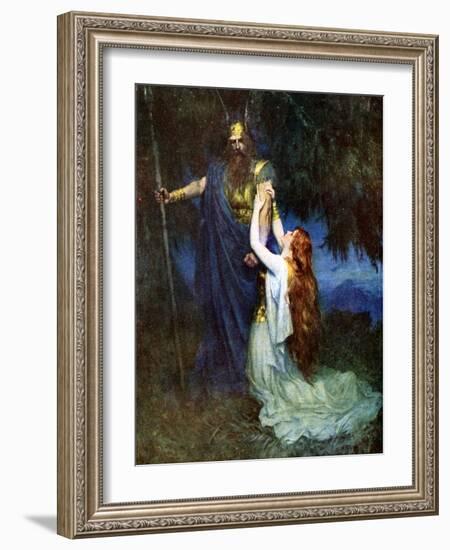 Odin and Brunhilde-null-Framed Giclee Print