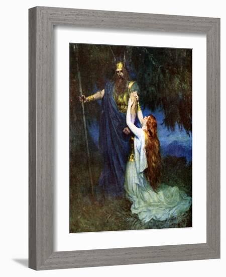Odin and Brunhilde-null-Framed Giclee Print