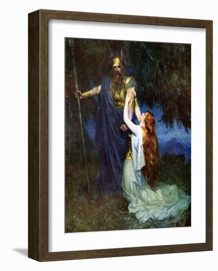 Odin and Brunhilde-null-Framed Giclee Print