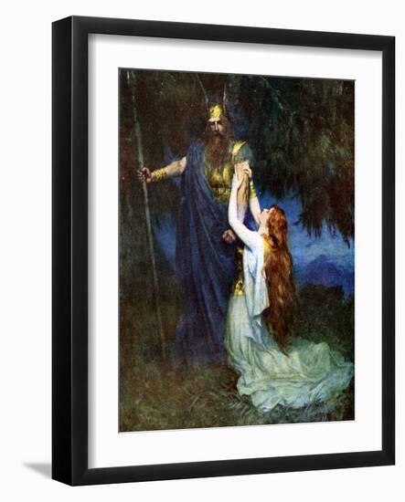 Odin and Brunhilde-null-Framed Giclee Print