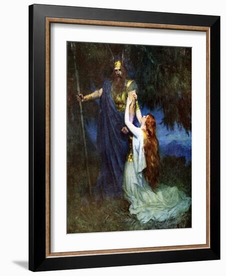 Odin and Brunhilde-null-Framed Giclee Print