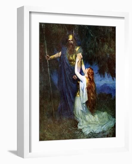 Odin and Brunhilde-null-Framed Giclee Print