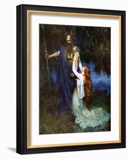 Odin and Brunhilde-null-Framed Giclee Print