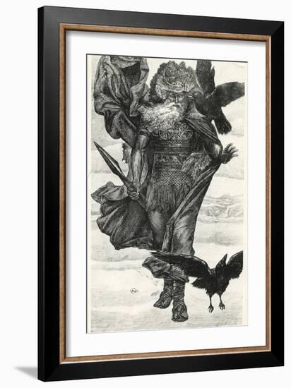 Odin and His Crows-null-Framed Giclee Print