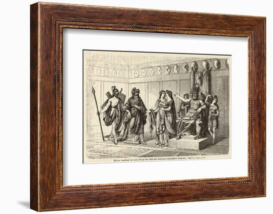 Odin and the Valkyries Welcome a Warrior to Valhalla-null-Framed Photographic Print