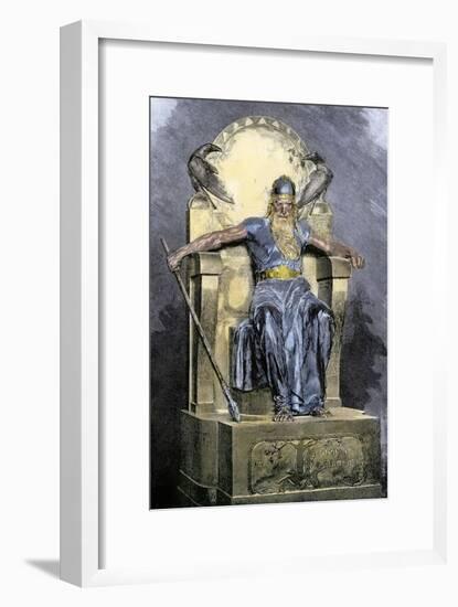 Odin, Supreme God in Norse Mythology-null-Framed Giclee Print