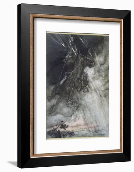 Odin, Wotan Rides, Rackham-Arthur Rackham-Framed Photographic Print