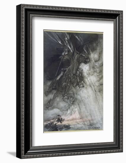 Odin, Wotan Rides, Rackham-Arthur Rackham-Framed Photographic Print