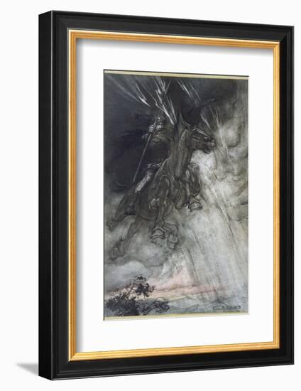 Odin, Wotan Rides, Rackham-Arthur Rackham-Framed Photographic Print