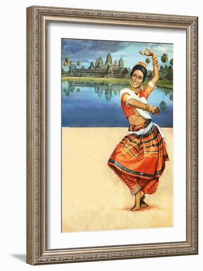 Odissi Dance of India-English School-Framed Giclee Print