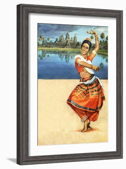 Odissi Dance of India-English School-Framed Giclee Print