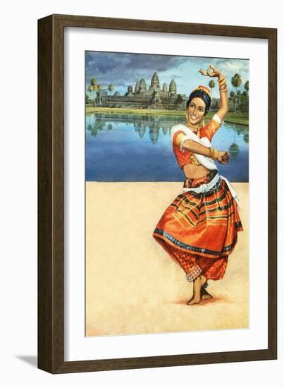 Odissi Dance of India-English School-Framed Giclee Print