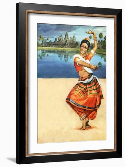 Odissi Dance of India-English School-Framed Giclee Print