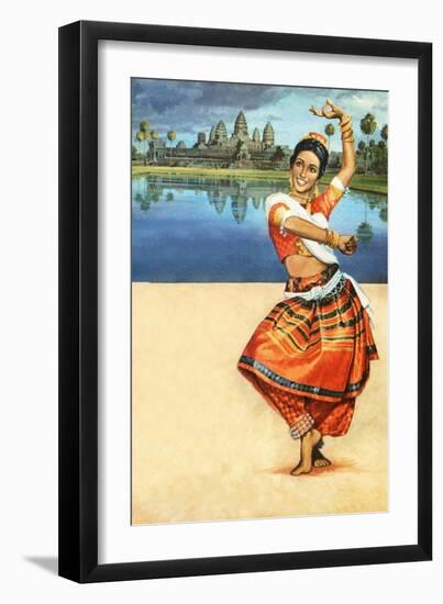 Odissi Dance of India-English School-Framed Giclee Print