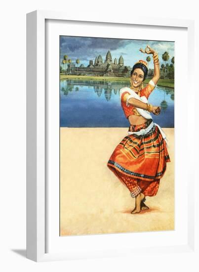 Odissi Dance of India-English School-Framed Giclee Print