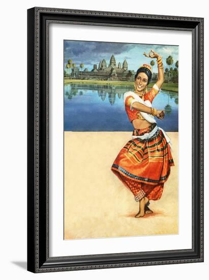 Odissi Dance of India-English School-Framed Giclee Print