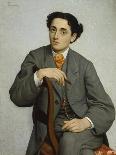 Portrait of Young Man with Cigar-Odoardo Borrani-Giclee Print