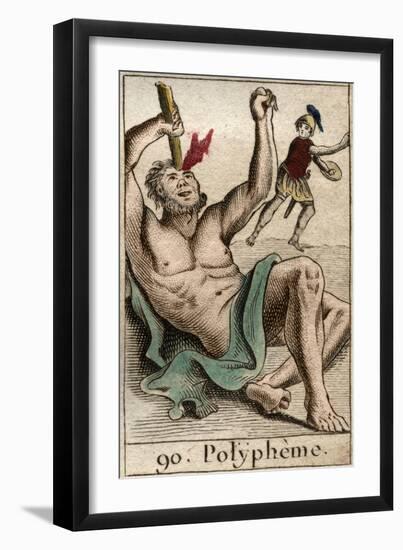 Odysseus (or Ulysses) blinding the cyclops Polyphemus-French School-Framed Giclee Print