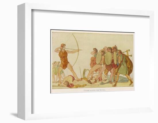 Odysseus Slays Suitors-null-Framed Photographic Print