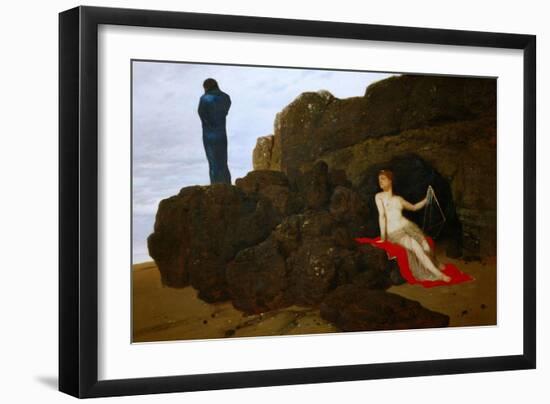 Odysseus und Kalypso - Ulysses and Calypso,1882-Arnold Böcklin-Framed Giclee Print