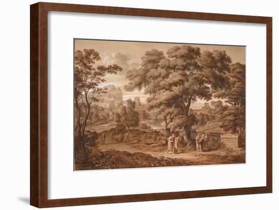 Oedipus And Antigone Leave Thebes-Joseph Anton Koch-Framed Giclee Print