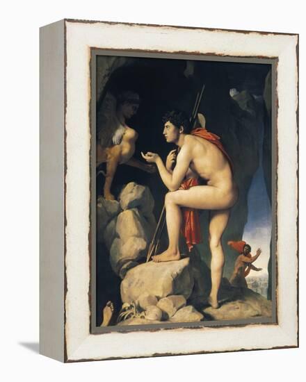 Oedipus and Sphinx (Edipe Explique L'Énigme Du Sphinx)-Jean-Auguste-Dominique Ingres-Framed Stretched Canvas