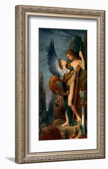 Oedipus and the Sphinx, 1864-Gustave Moreau-Framed Art Print