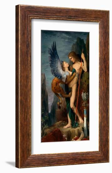 Oedipus and the Sphinx, 1864-Gustave Moreau-Framed Art Print