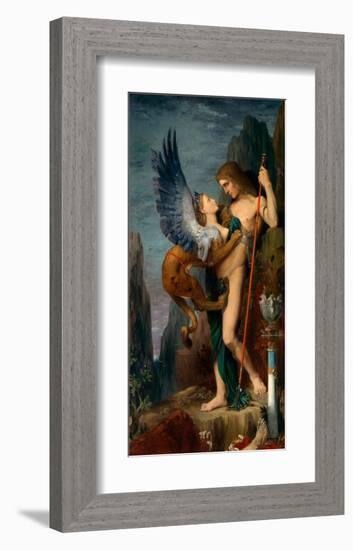 Oedipus and the Sphinx, 1864-Gustave Moreau-Framed Art Print