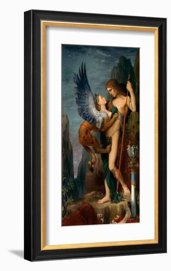 Oedipus and the Sphinx, 1864-Gustave Moreau-Framed Art Print