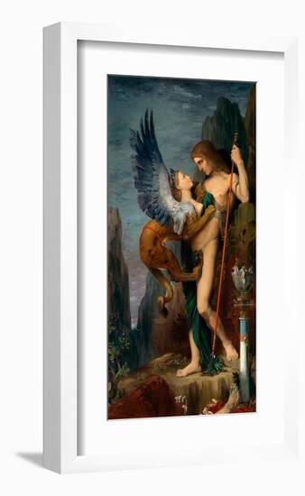 Oedipus and the Sphinx, 1864-Gustave Moreau-Framed Art Print