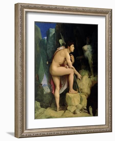 Oedipus and the Sphinx, 1864-Jean-Auguste-Dominique Ingres-Framed Giclee Print