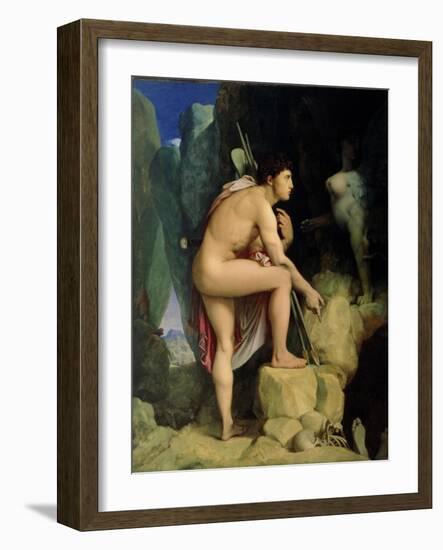 Oedipus and the Sphinx, 1864-Jean-Auguste-Dominique Ingres-Framed Giclee Print