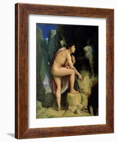 Oedipus and the Sphinx, 1864-Jean-Auguste-Dominique Ingres-Framed Giclee Print