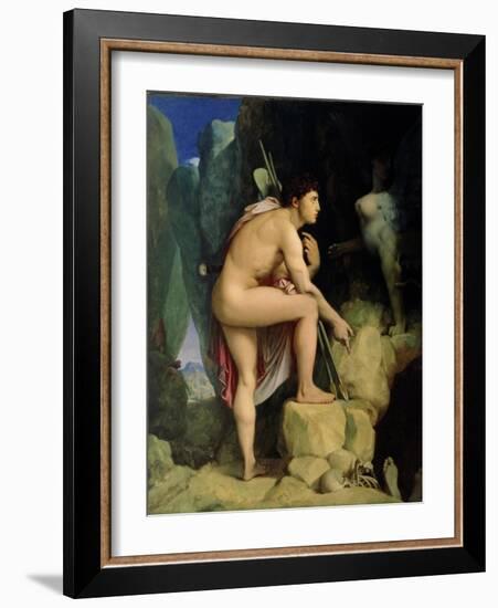 Oedipus and the Sphinx, 1864-Jean-Auguste-Dominique Ingres-Framed Giclee Print