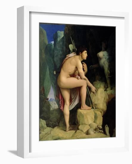 Oedipus and the Sphinx, 1864-Jean-Auguste-Dominique Ingres-Framed Giclee Print