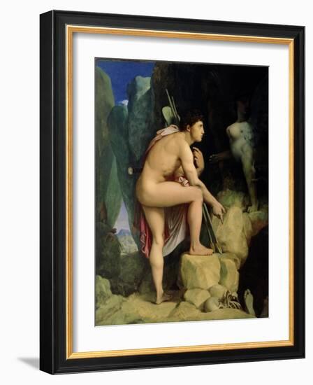 Oedipus and the Sphinx, 1864-Jean-Auguste-Dominique Ingres-Framed Giclee Print