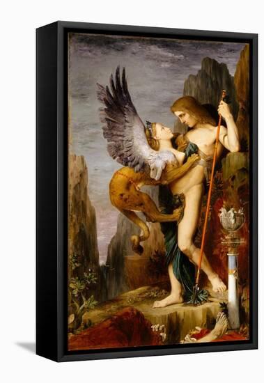 Oedipus and the Sphinx, 1864-Gustave Moreau-Framed Premier Image Canvas