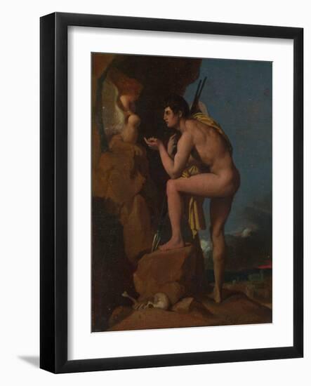 Oedipus and the Sphinx, C. 1826-Jean-Auguste-Dominique Ingres-Framed Giclee Print