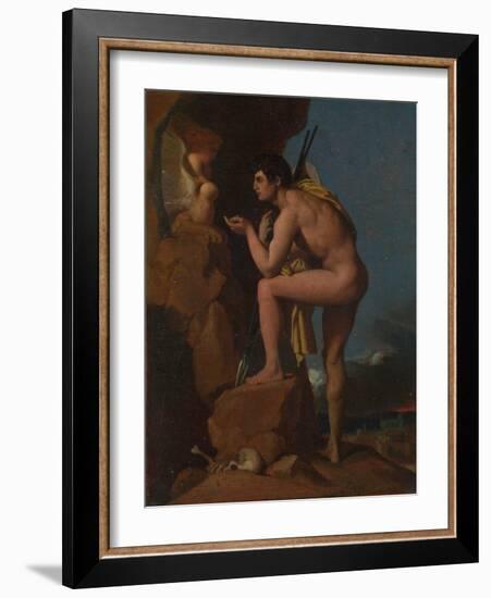 Oedipus and the Sphinx, C. 1826-Jean-Auguste-Dominique Ingres-Framed Giclee Print
