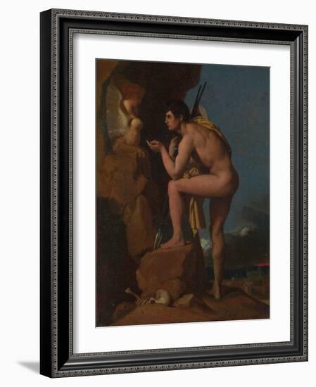 Oedipus and the Sphinx, C. 1826-Jean-Auguste-Dominique Ingres-Framed Giclee Print