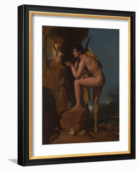 Oedipus and the Sphinx, C. 1826-Jean-Auguste-Dominique Ingres-Framed Giclee Print