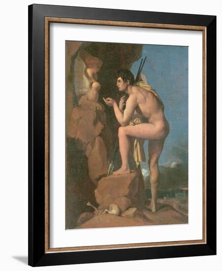 Oedipus and the Sphinx, C.1826-Jean-Auguste-Dominique Ingres-Framed Giclee Print