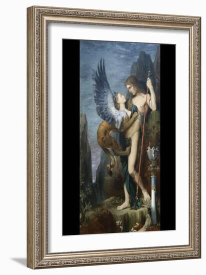 Oedipus and the Sphinx-Gustave Moreau-Framed Art Print